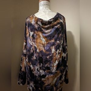 Simply Vera by Vera Wang XL Drape Neck Blouse Top Shirt